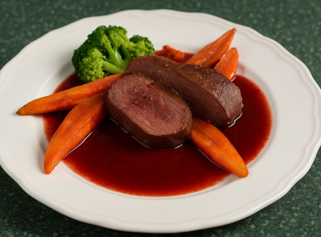 Rehrücken mit Kräuterkruste